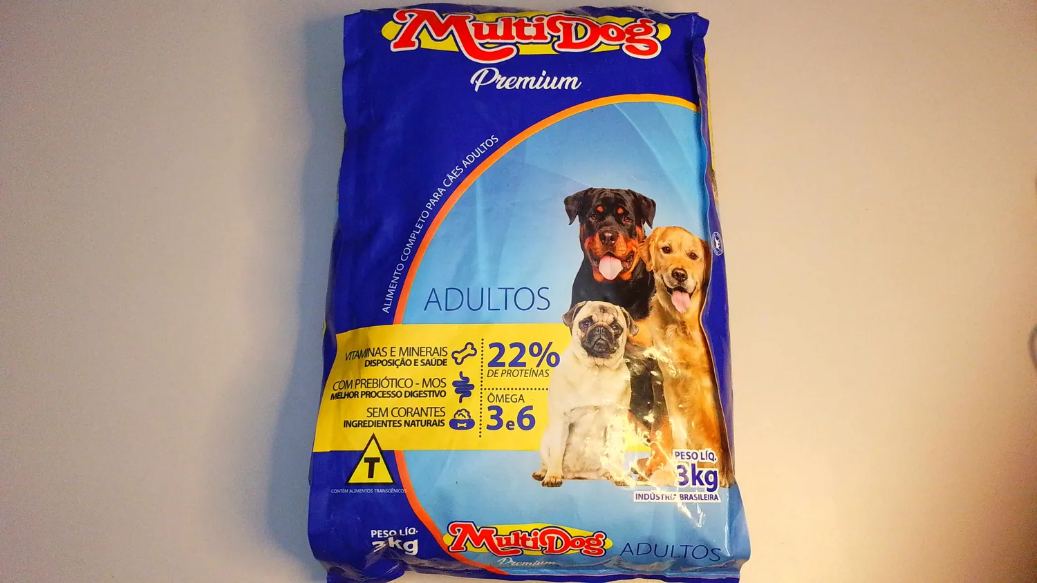 RAÇÃO PARA CACHORRO MULTI DOG VITAMINADA 3KG — imagem 1