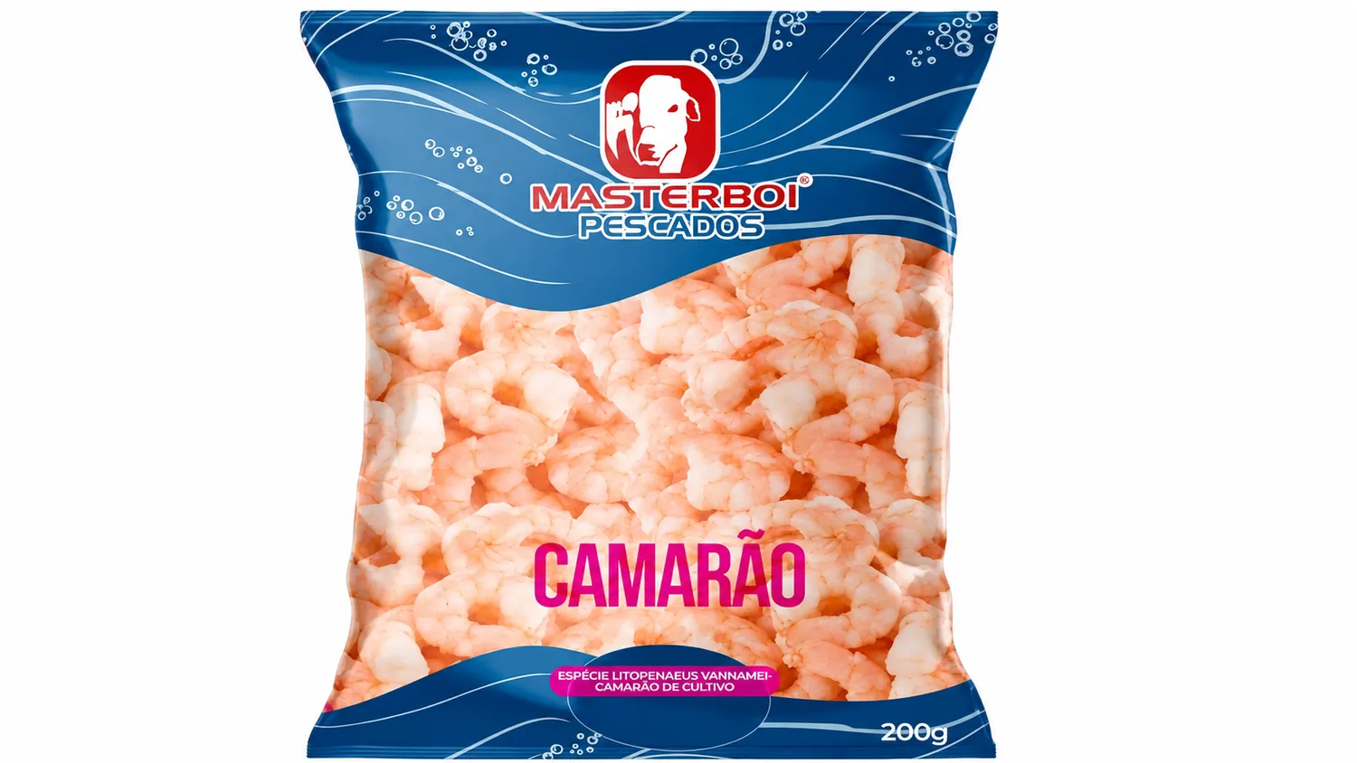 CAMARÃO MASTERBOI CONGELADO S/CAB COZ IQF MP 200G
