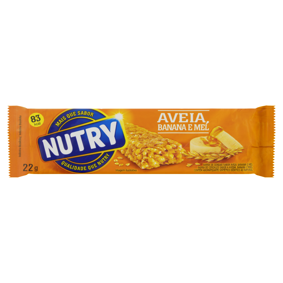 BARRA DE CEREAL AVEIA, BANANA E MEL NUTRY PACOTE 22G