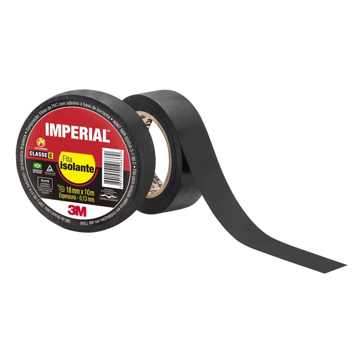 FITA ISOLANTE PRETA IMPERIAL 18MM X 10M