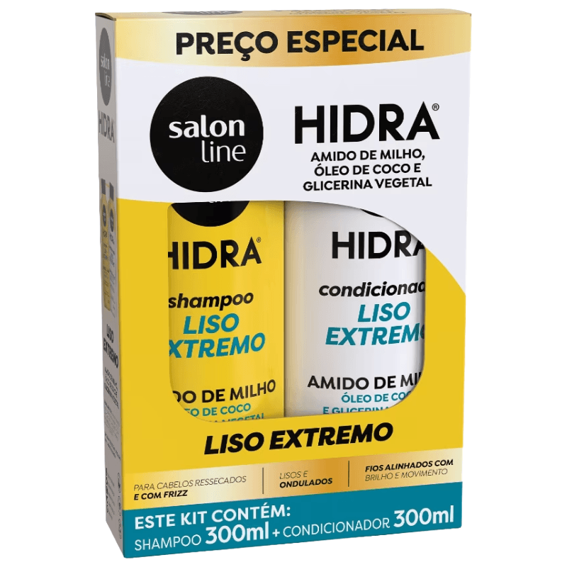 KIT SH+COND S.LINE HIDRA 300ML LISO EXTREMO — imagem 1
