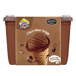 SORVETE STER BOM GELAT PT 1,5L CHOCOLATE BELGA