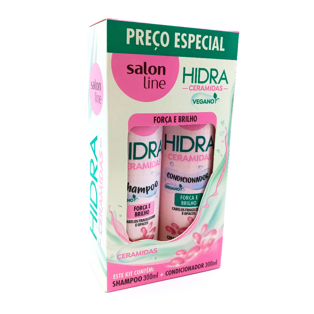 SALON LINE HIDRA KIT SHAMPOO + CONDICIONADOR 300ML CERAMIDAS