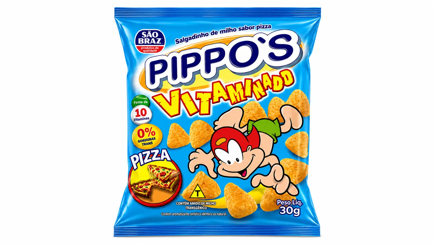 SALGADO PIPOCA PIPPOS PIZZA 30G