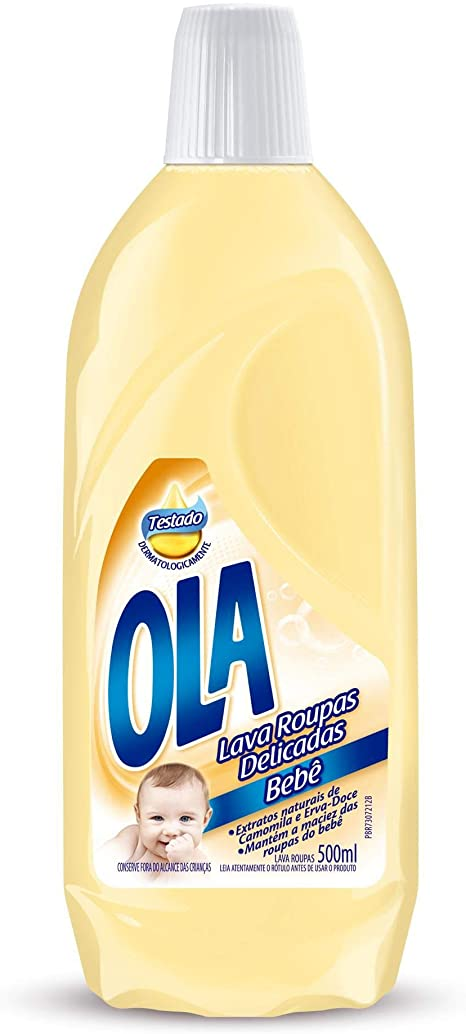 LAVA-ROUPAS LÍQUIDO OLA BEBÊ FRASCO 500ML