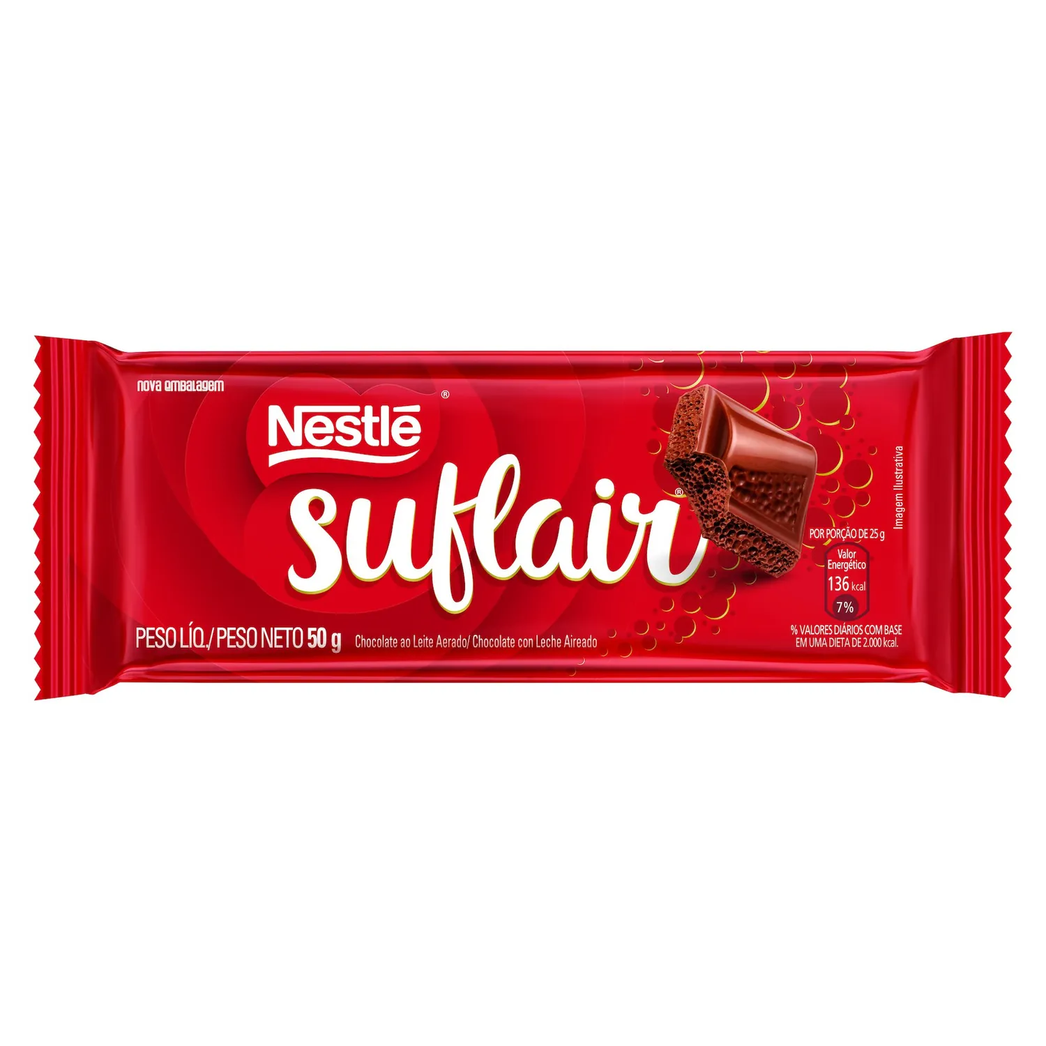 TABLET CHOCOLATE SUFLAIR AO LEITE 50G — imagem 1