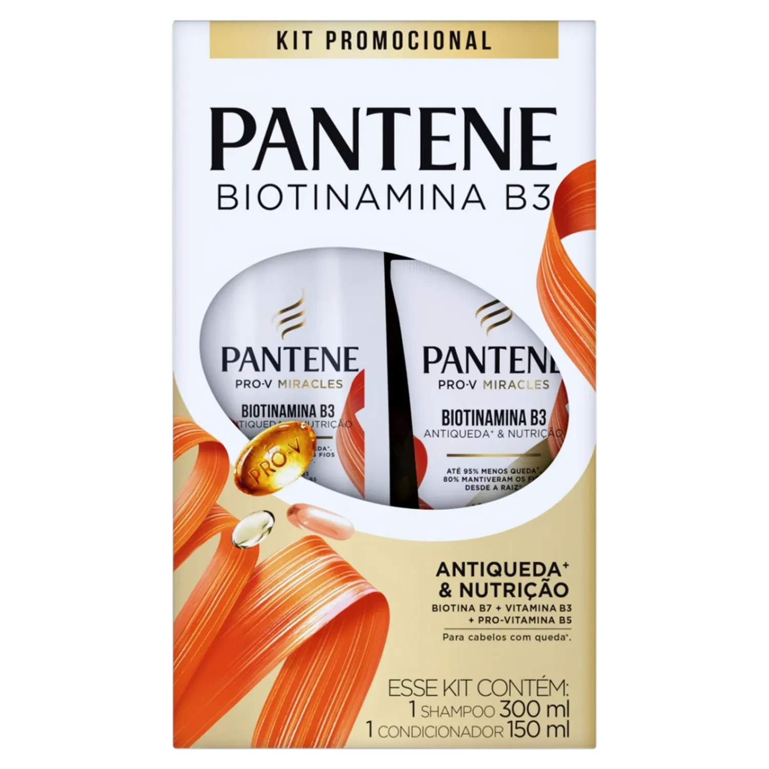 KIT PANTENE BIOTINAMINA B3 ANTIQUEDA & NUTRIÇÃO SHAMPOO 300ML + CONDICIONADOR 150ML