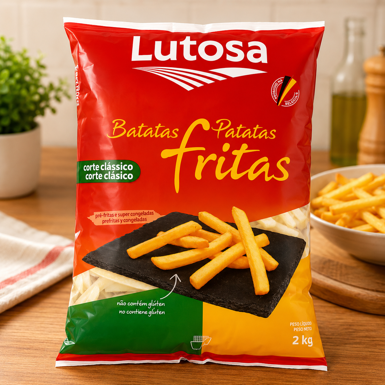 BATATA CONGELADA PRÉ-FRITA LUTOSA PALITO 2KG — imagem 1