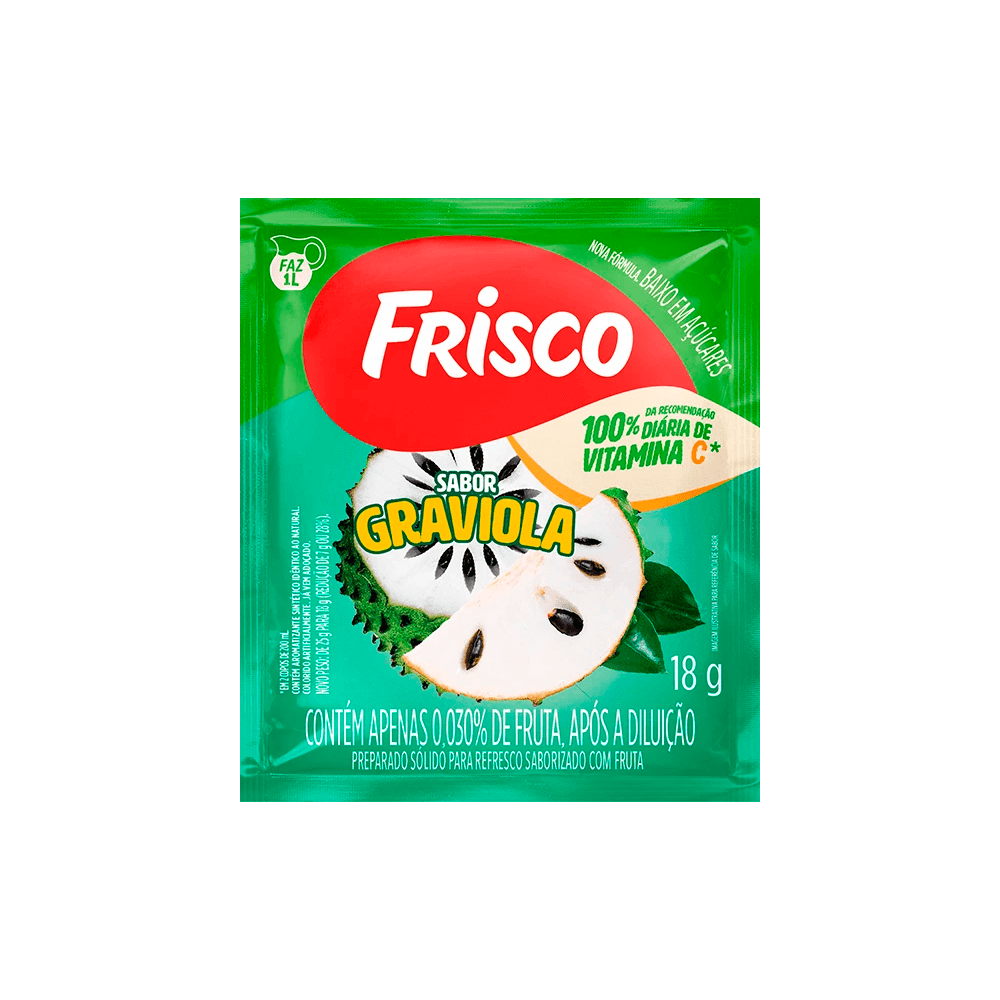 REFRESCO EM PÓ GRAVIOLA FRISCO PACOTE 18G