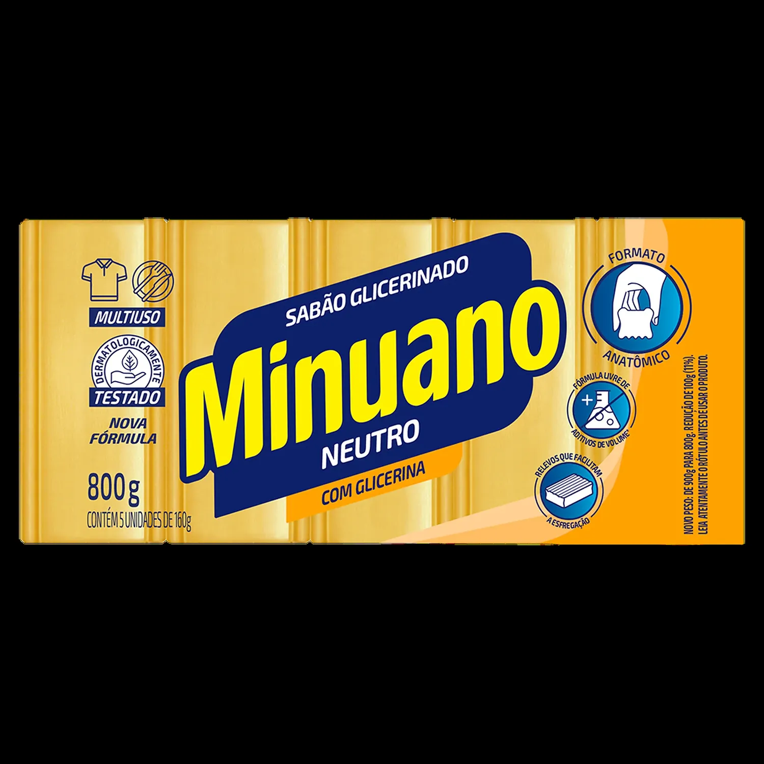 SABÃO EM BARRA MINUANO 800G NEUTRO — imagem 1