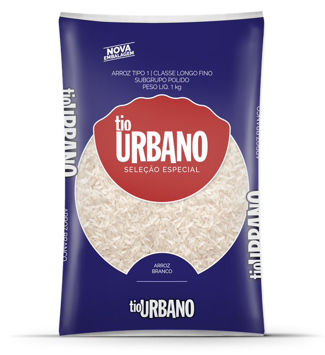 ARROZ TIO URBANO BENEFICIADO BRANCO LONGO FINO TIPO 1 1KG