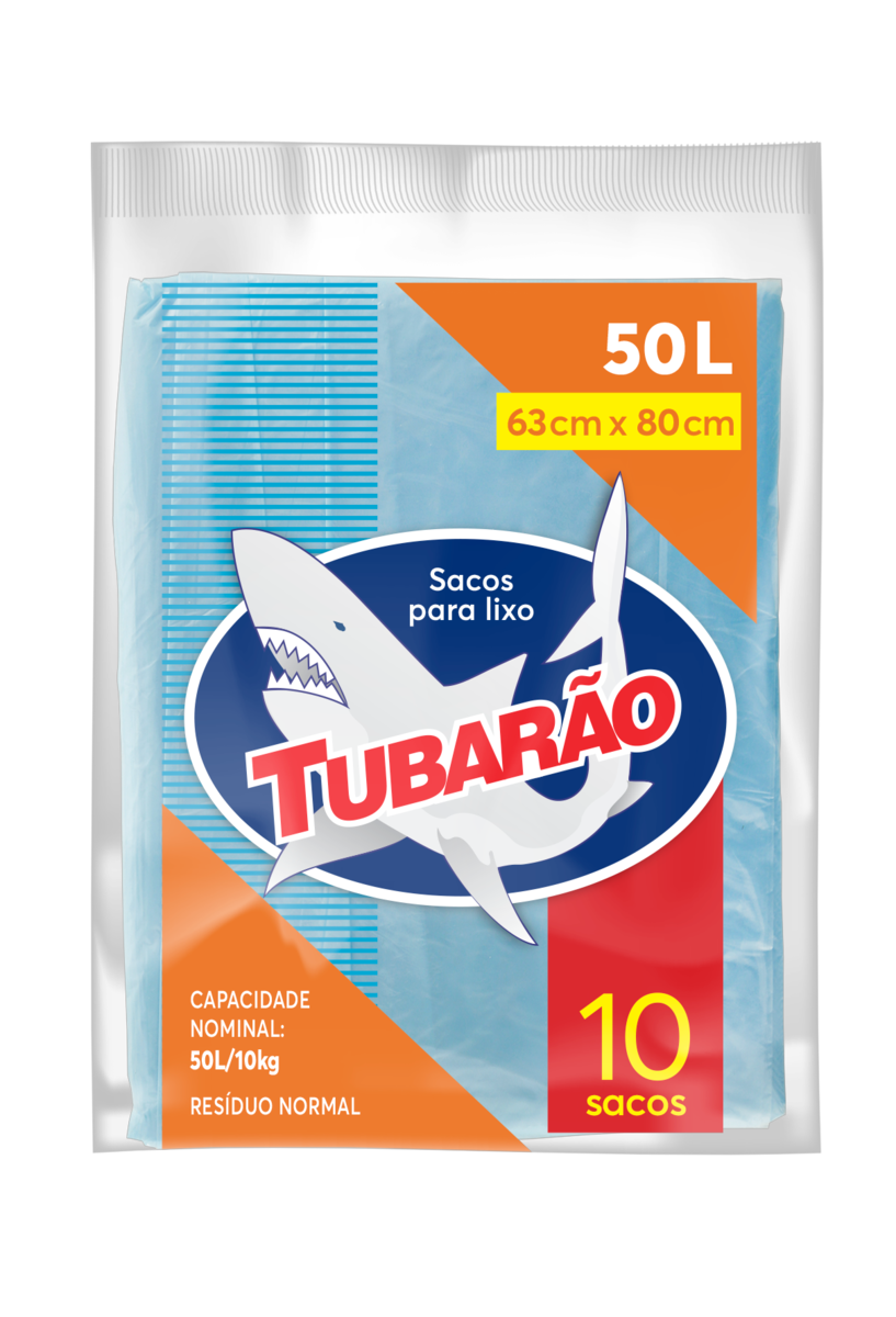 SACO PARA LIXO TUBARÃO 50L