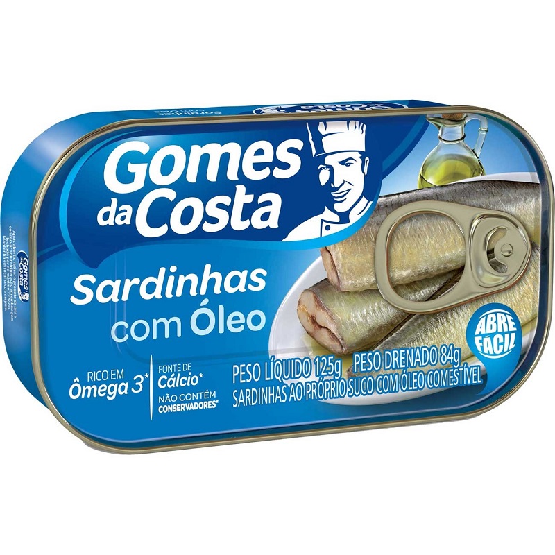 SARDINHA COM ÓLEO GOMES DA COSTA LATA 125G