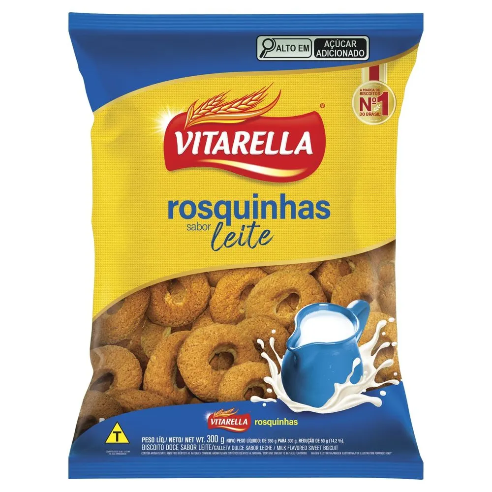 BISCOITO VITARELLA ROSQUINHA DE LEITE 300G 0