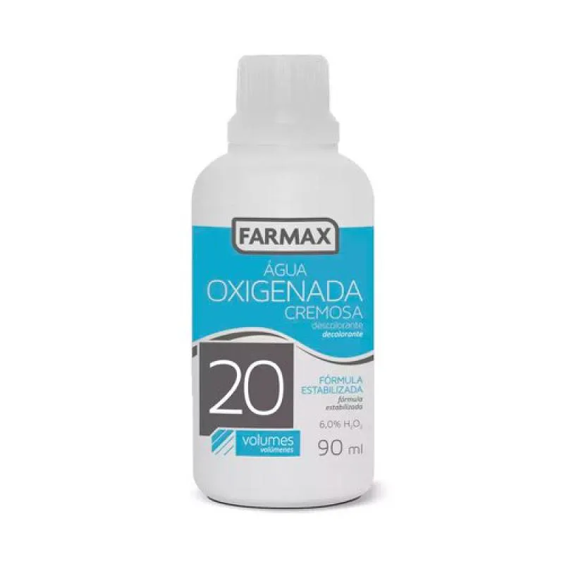 ÁGUA OXIGENADA CREMOSA FARMAX 20 VOLUMES 90ML