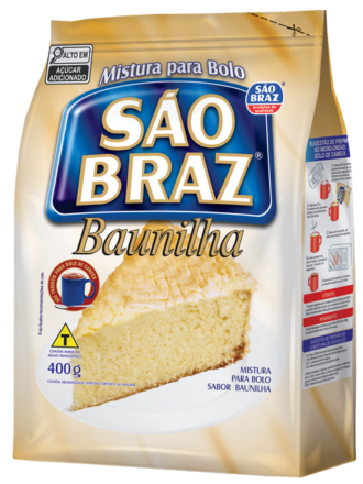 MISTURA PARA BOLO SAO BRAZ 400G BAUNILHA