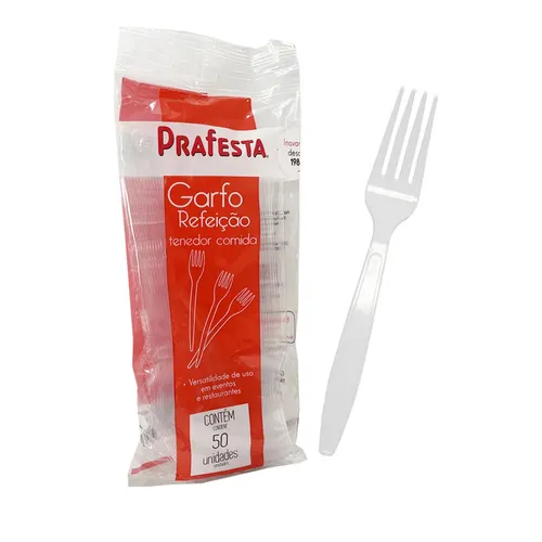 GARFO DESCARTÁVEL PRAFESTA 50UNIDADE 0