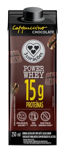 BEBIDA LACTEA CAPPUCCINO 3 CORACOES POWER WHEY CHOCOLATE 250ML