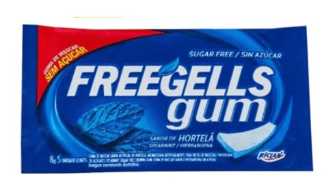 CHICLETES FREEGELLS GUM HORTELA UNIDADE