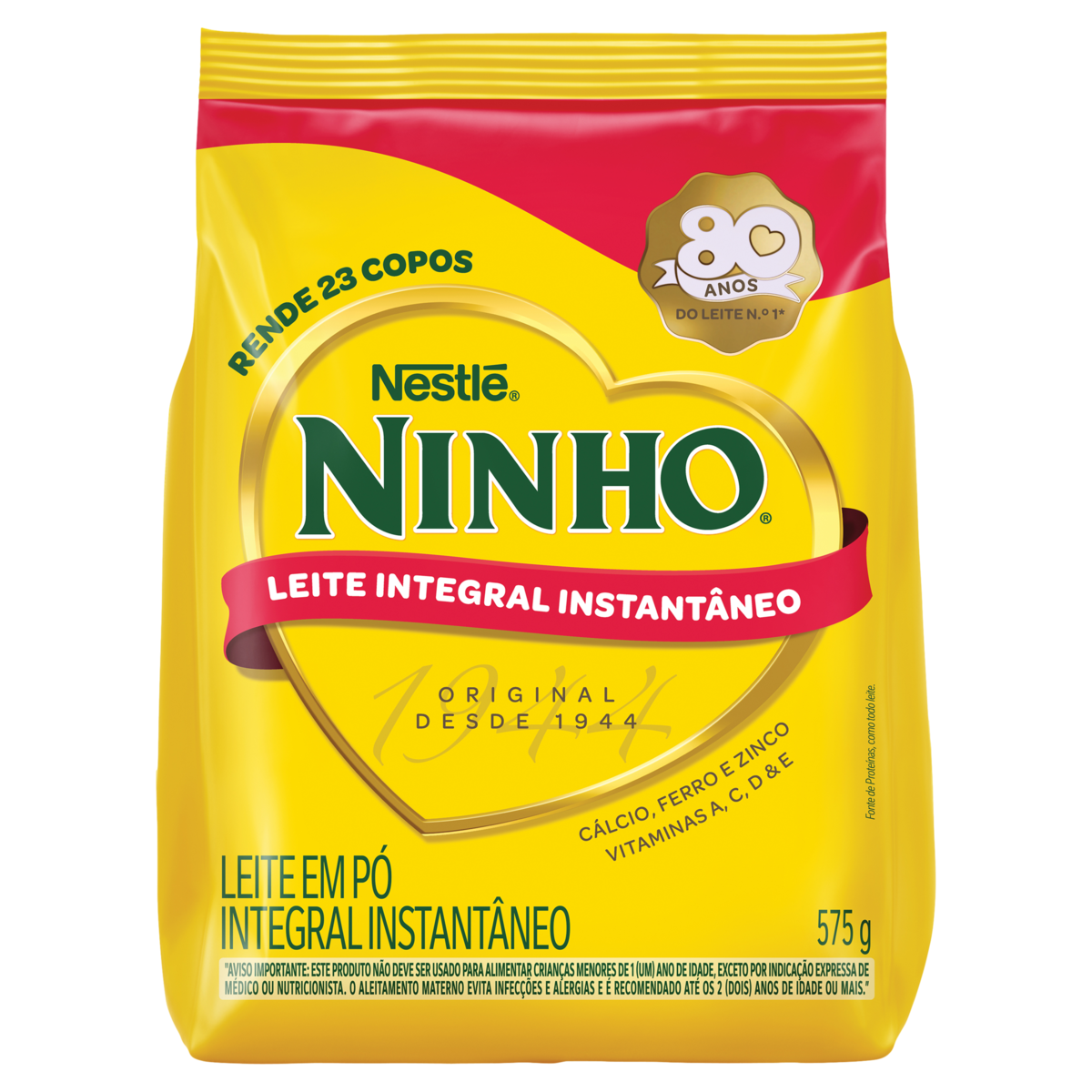 LEITE PÓ INSTANTÂNEO INTEGRAL NINHO PACOTE 575G 0