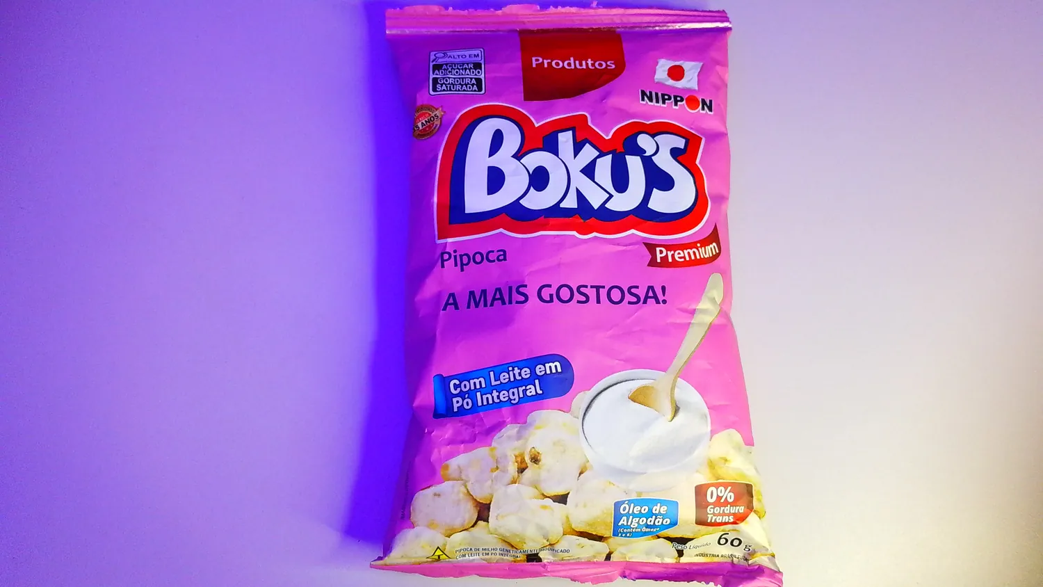 PIPOCA BOKUS PREMIUM COM LEITE INTEGRAL 60G