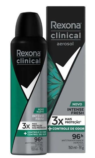 ANTITRANSPIRANTE AEROSSOL INTENSE FRESH REXONA CLINICAL 150ML SPRAY