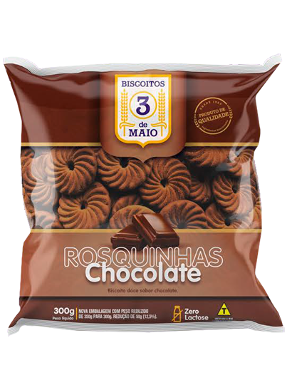 ROSQUINHAS DE CHOCOLATE 3 DE MAIO 300G