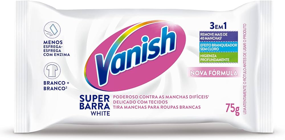 TIRA-MANCHAS BARRA BRANQUEADOR VANISH WHITE PACOTE 75G