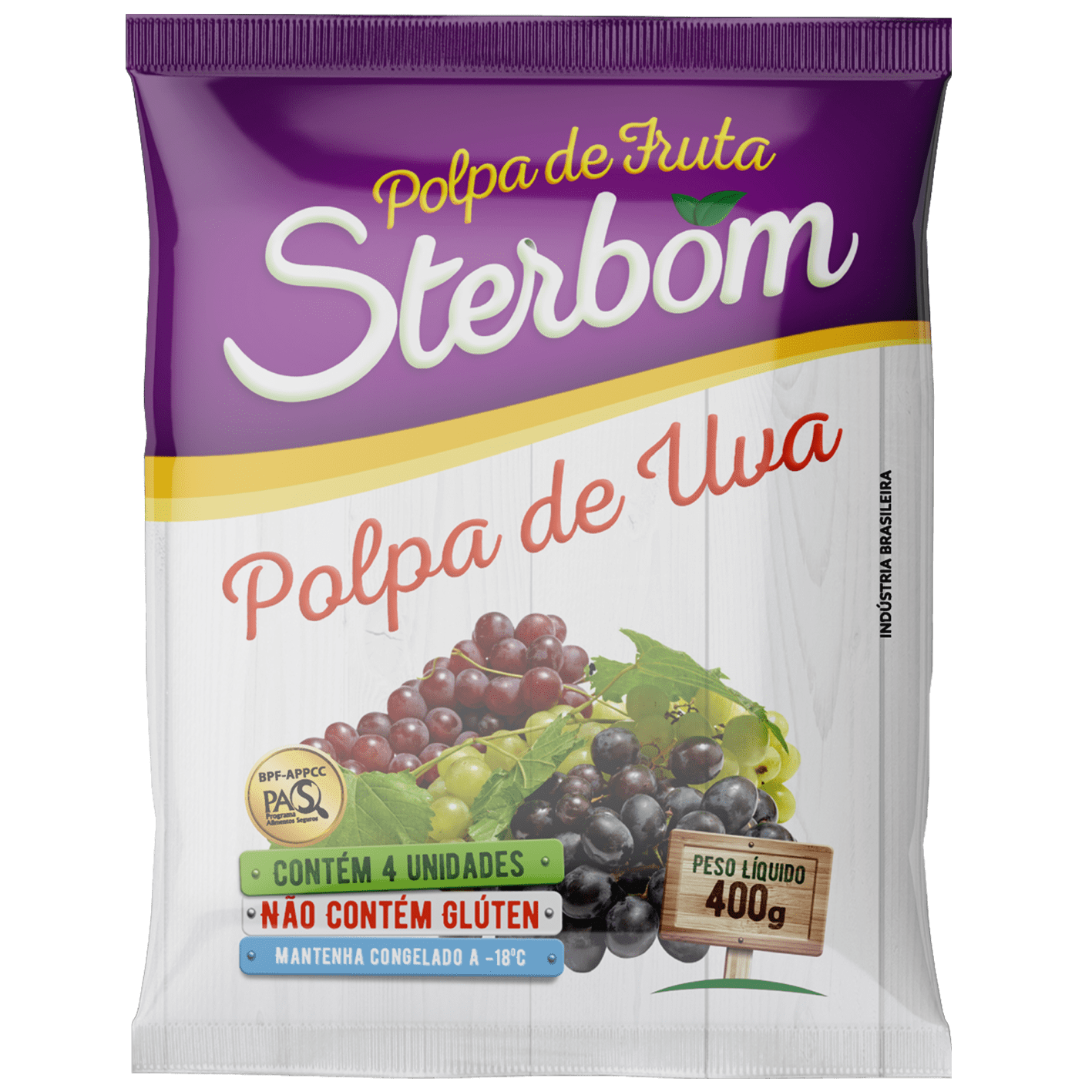 POLPA DE FRUTAS CONGELADA STERBOM 100G SABOR UVA — imagem 1