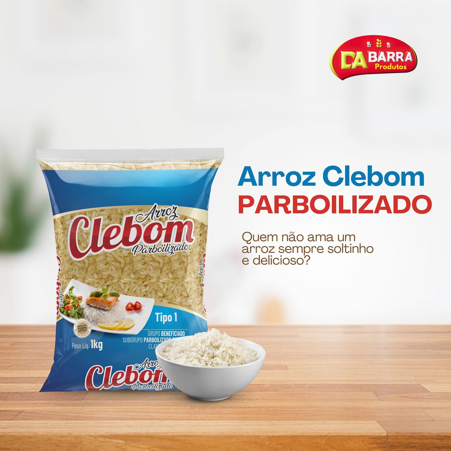 ARROZ CLEBOM PARBOLIZADO 1KG