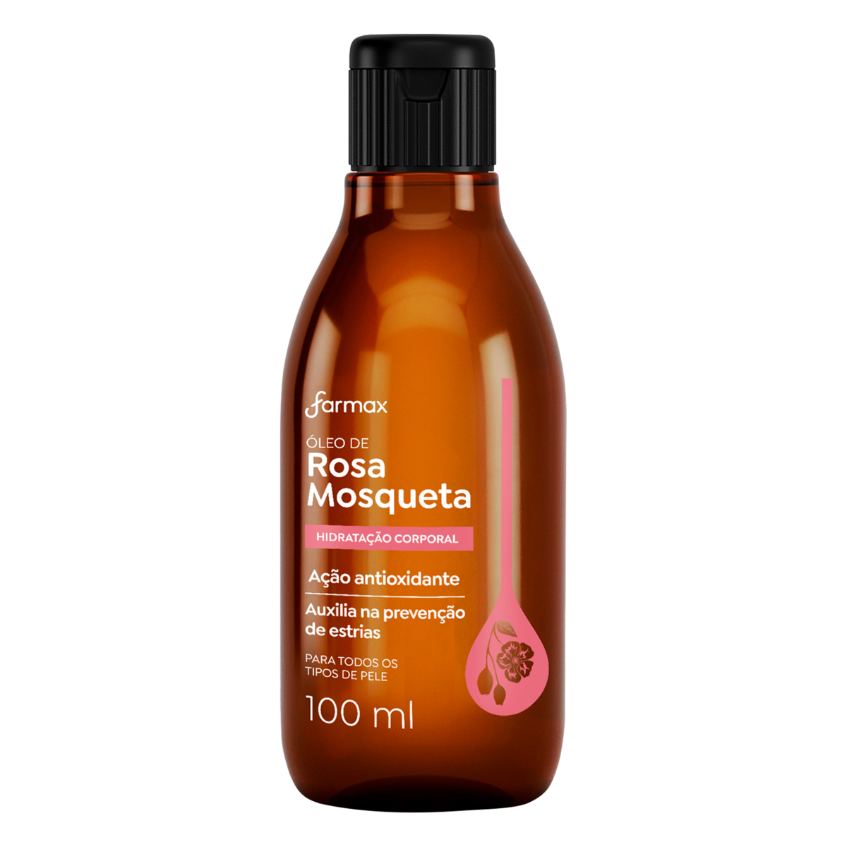 ÓLEO CORPORAL DE ROSA MOSQUETA FARMAX FRASCO 100ML 0