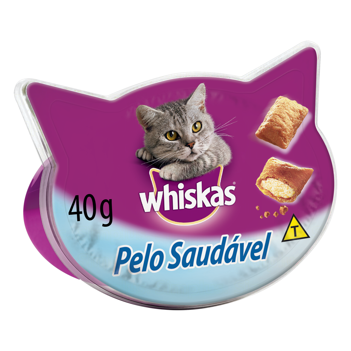 PETISCO PARA GATOS WHISKAS PELO SAUDÁVEL POUCH 40G 0
