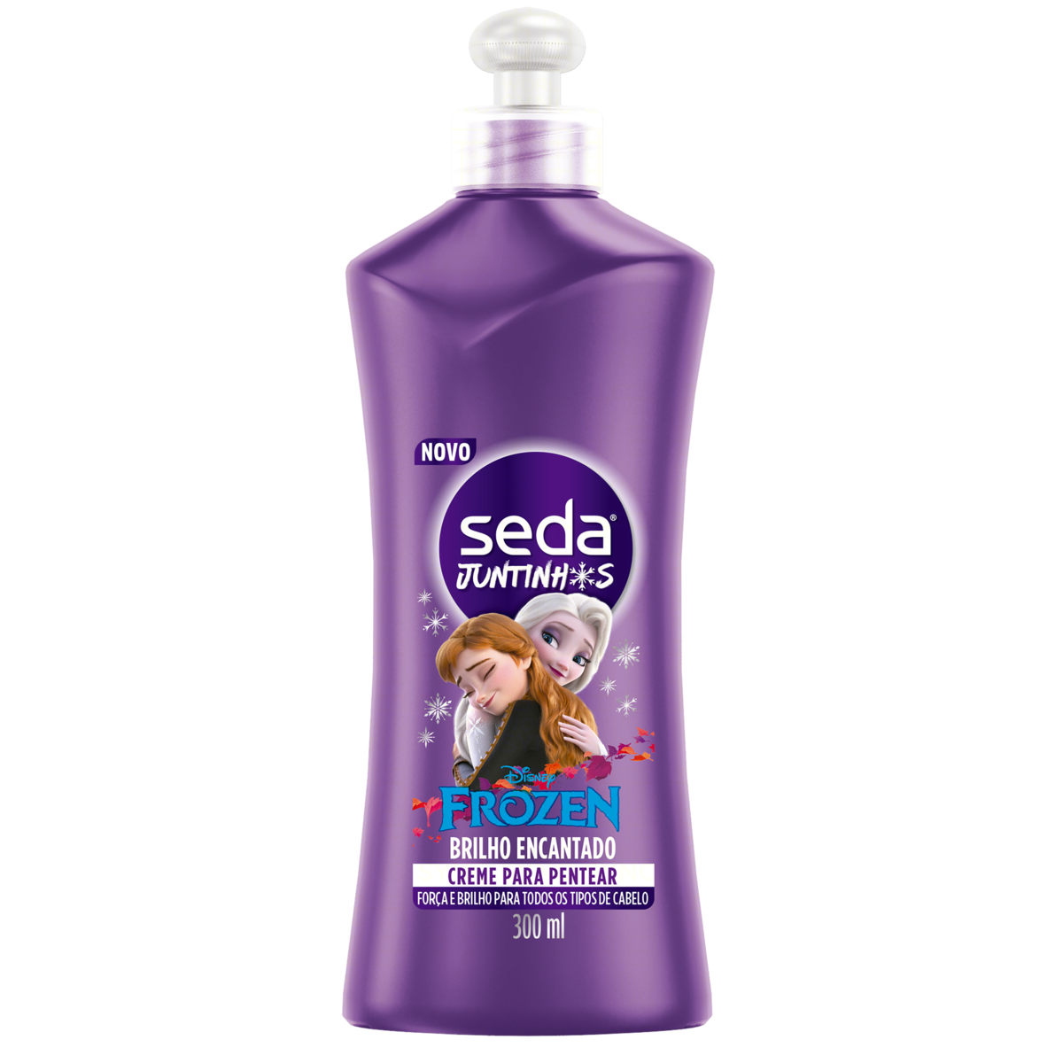 CREME PARA PENTEAR INFANTIL FROZEN SEDA JUNTINHOS BRILHO ENCANTADO FRASCO 300ML