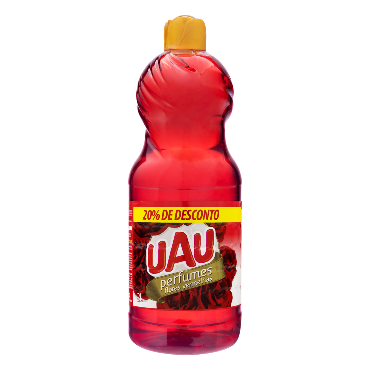 DESINFETANTE USO GERAL FLORES E FRUTAS VERMELHAS UAU ANTIBAC FRASCO 2L GRÁTIS 10% DE DESCONTO