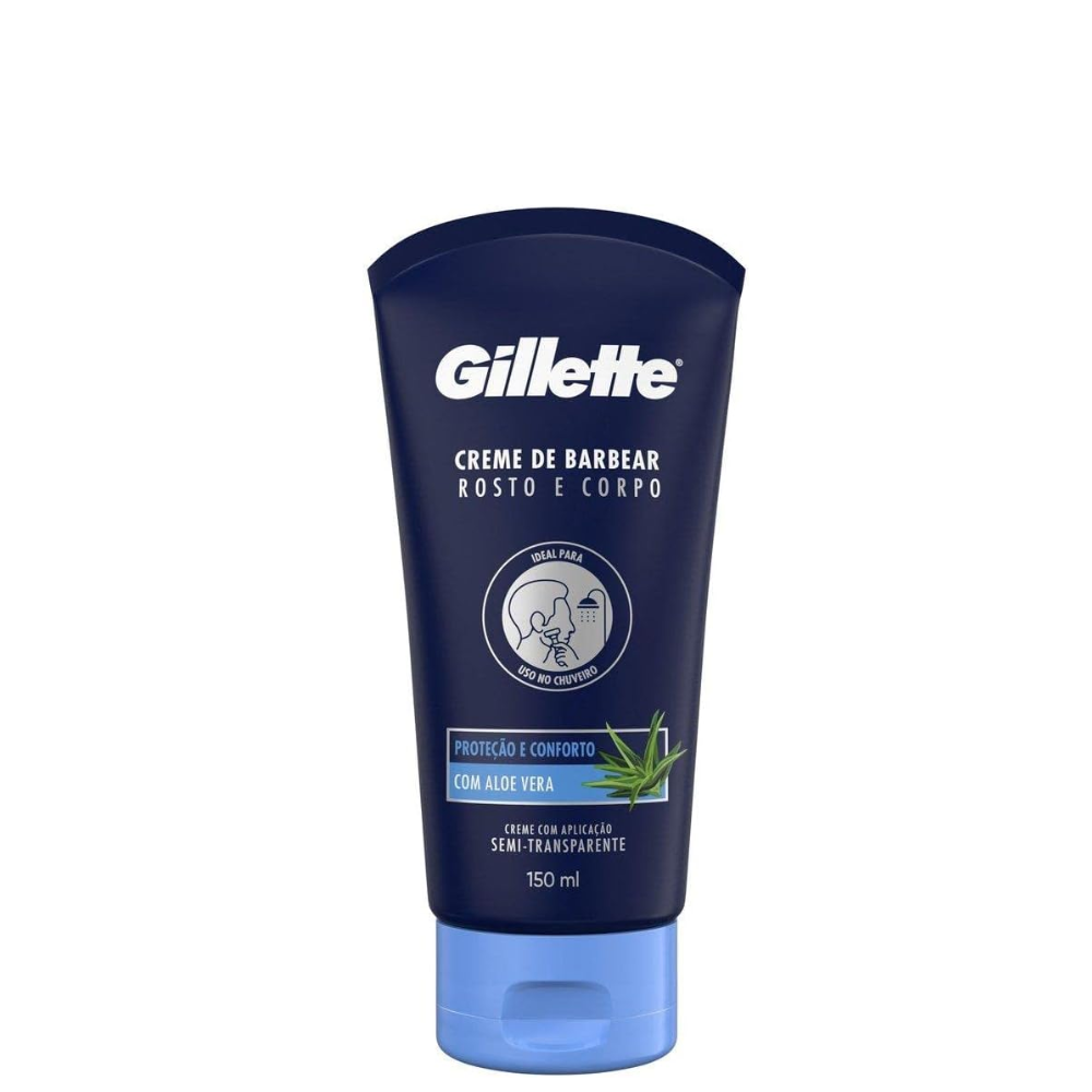 CREME DE BARBEAR CORPO E ROSTO GILLETTE BISNAGA 150ML 0