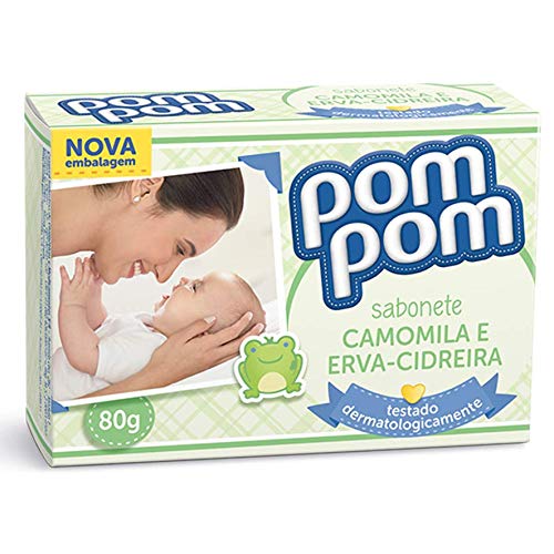 SABONETE INFANTIL BARRA CAMOMILA POM POM CAIXA 80G