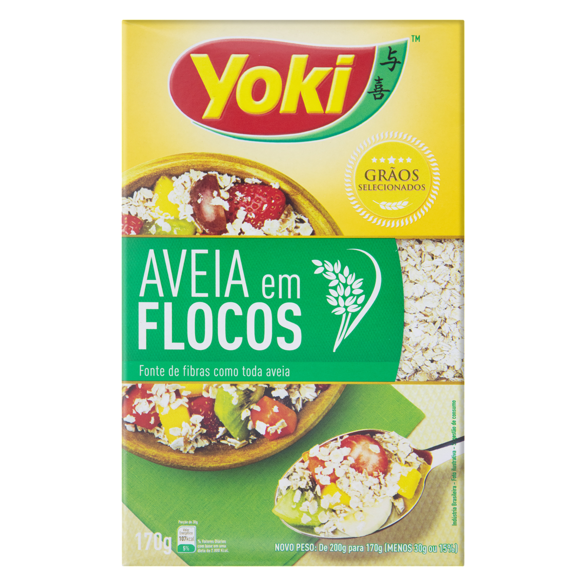 AVEIA EM FLOCOS YOKI CAIXA 170G