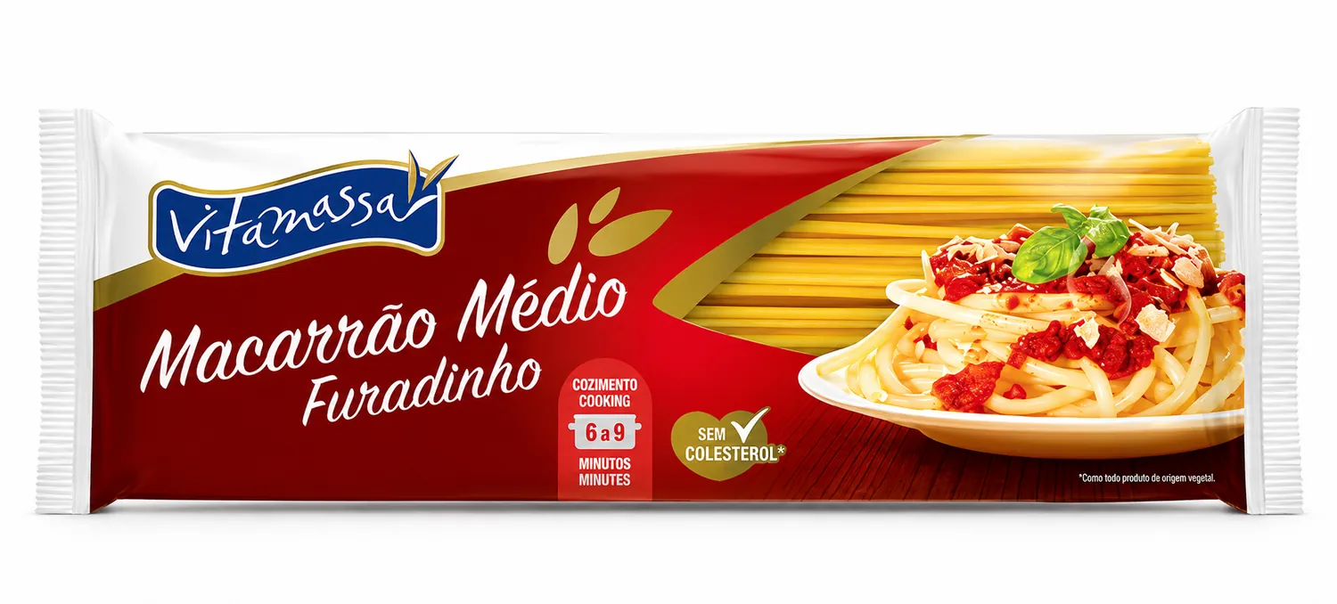 MACARRÃO VITAMASSA MEDIO FURADINHO 400G