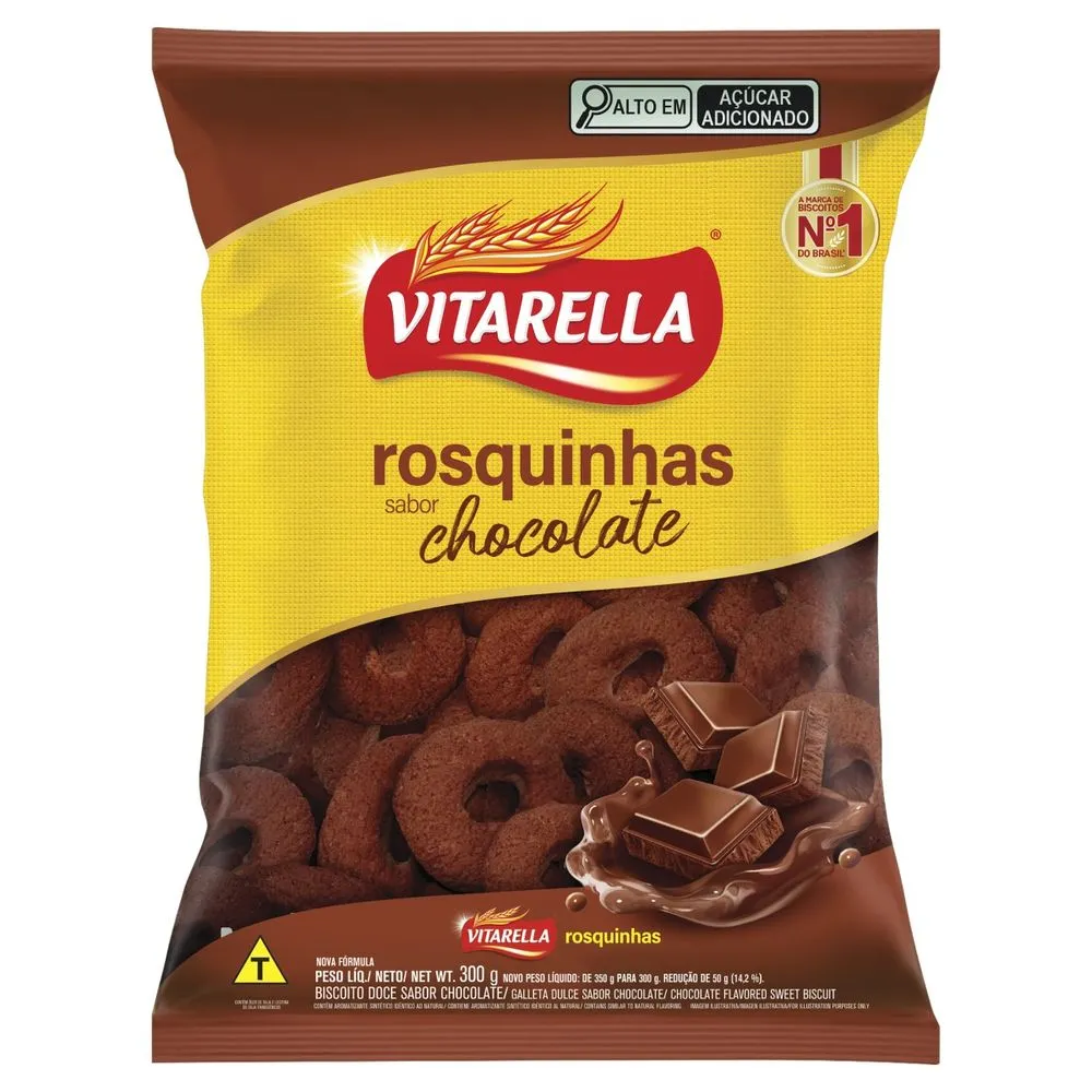 BISCOITO VITARELLA ROSQUINHA DE CHOCOLATE 300G