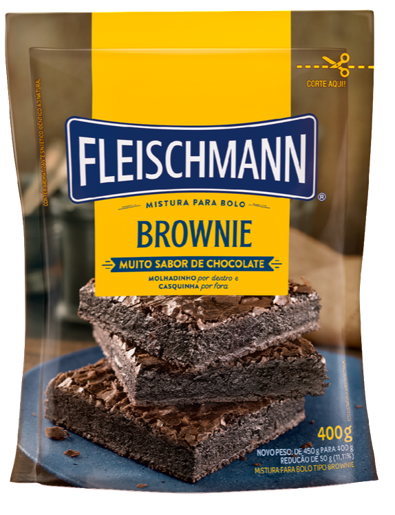 MISTURA PARA BOLO BROWNIE FLEISCHMANN SOBREMESA SACHÊ 400G