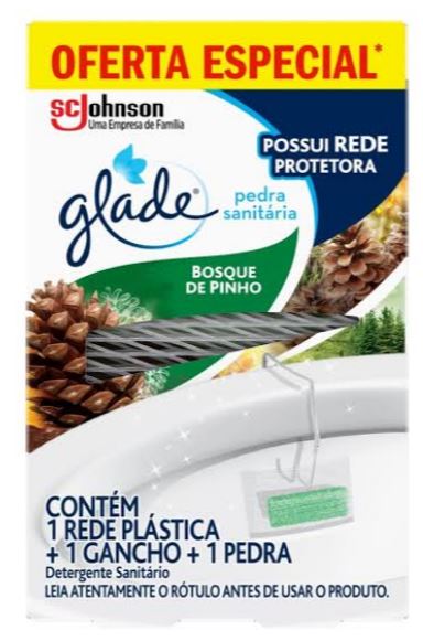 DETERGENTE SANITÁRIO PEDRA BOSQUE DE PINHO GLADE GRÁTIS 25% DE DESCONTO