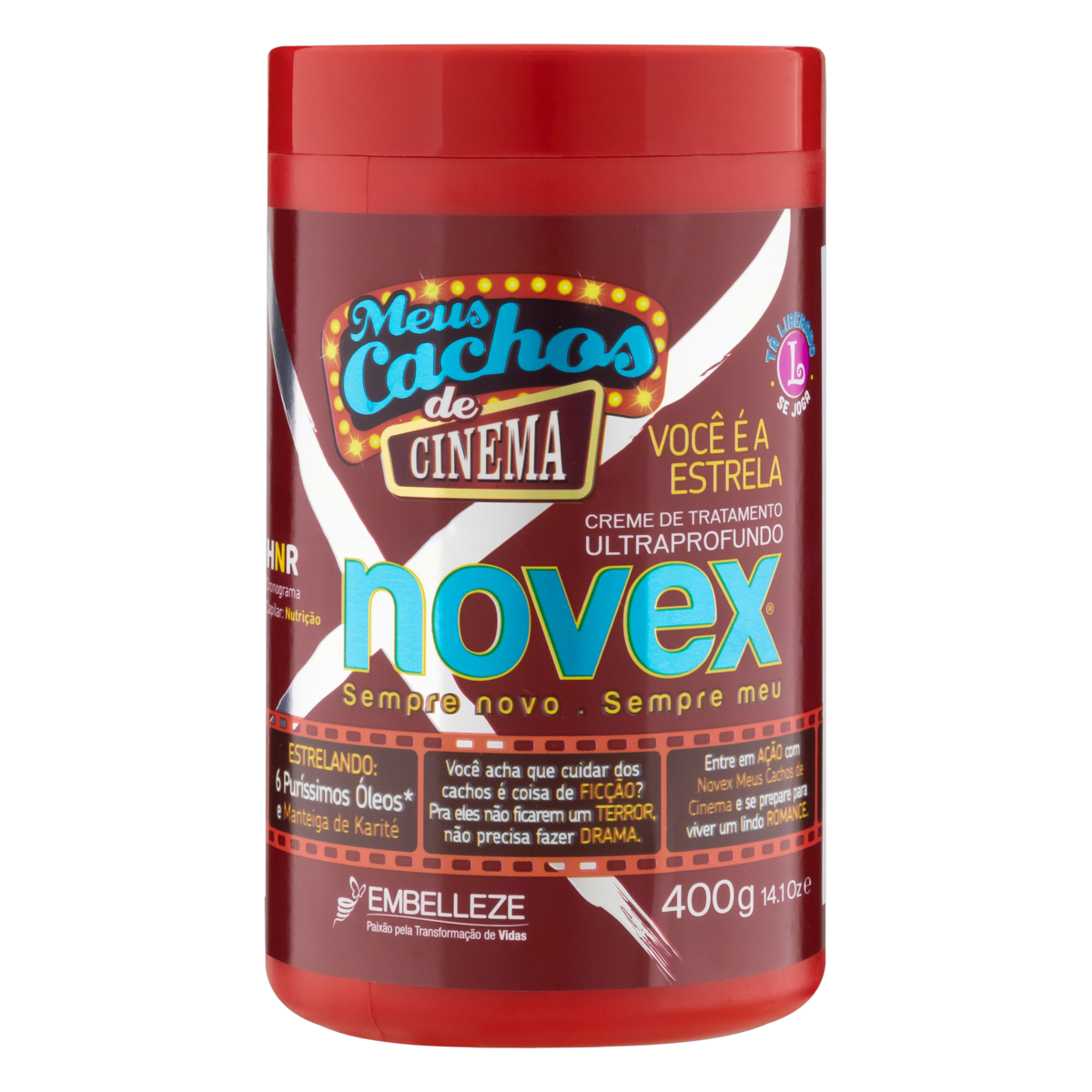 CREME DE TRATAMENTO NOVEX MEUS CACHOS DE CINEMA 400G