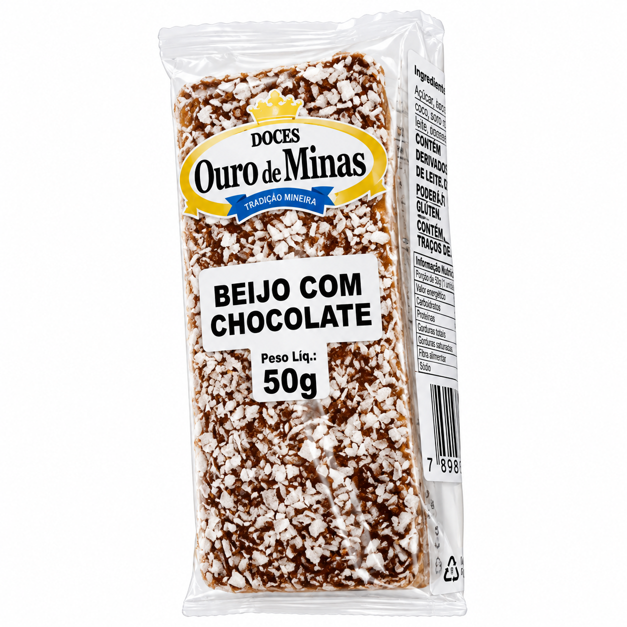DOCE OURO MINAS BEIJO COM CHOCOLATE 50G UNIDADE — imagem 2