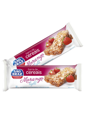 BARRA DE CEREAIS - MORANGO LIGHT - PRODUTOS - SÃO BRAZ