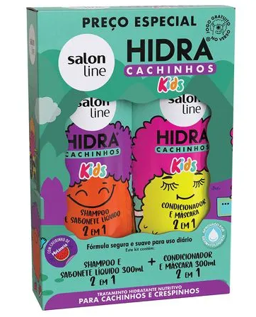 SALON LINE HIDRA KIT SH+COND 300ML CACHINHOS KIDS