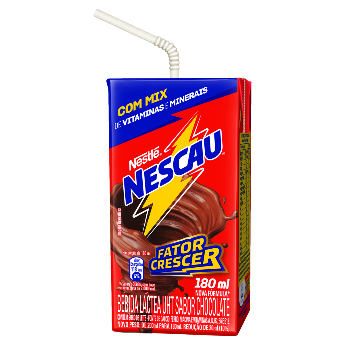 BEBIDA LÁCTEA UHT CHOCOLATE NESCAU CAIXA 180ML