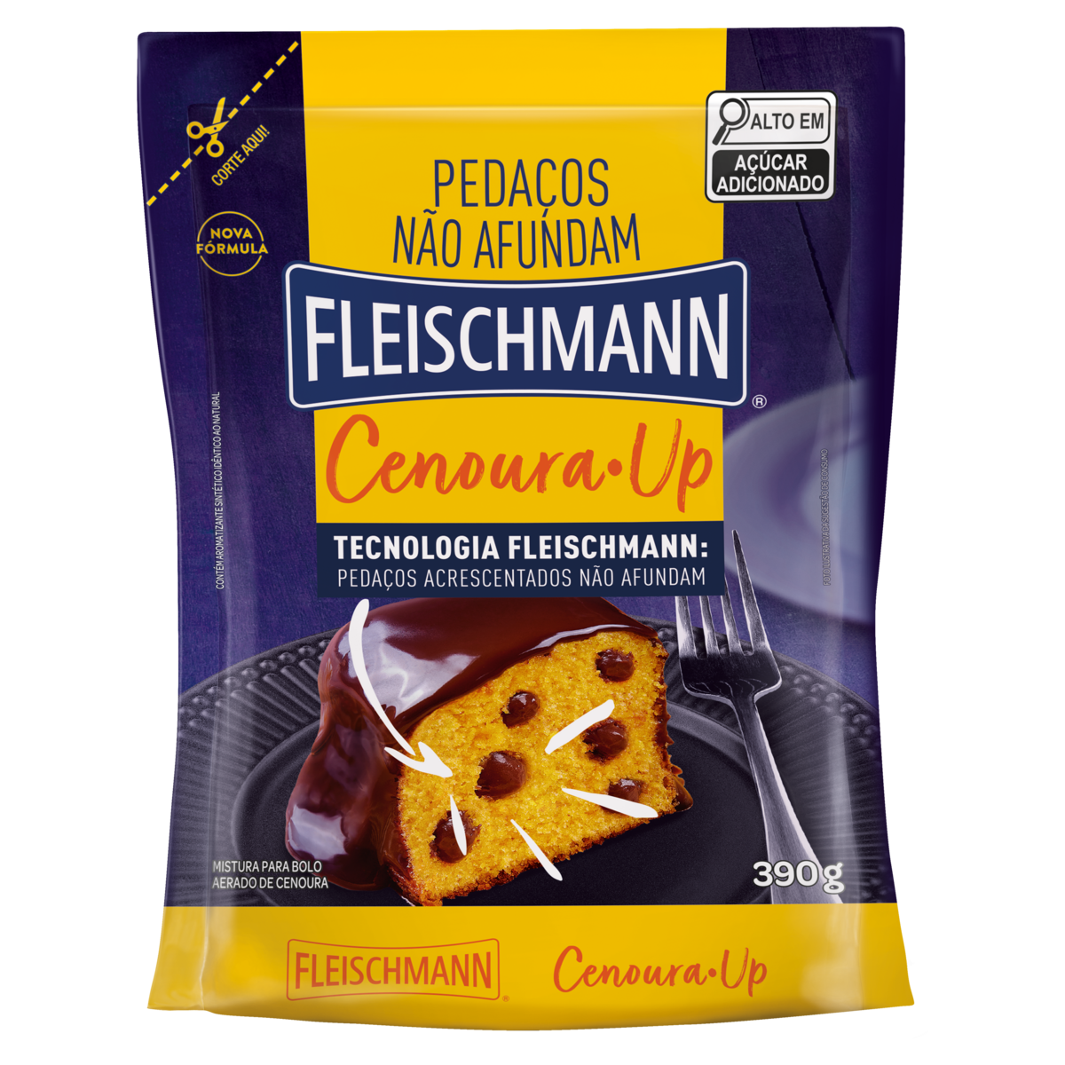 MISTURA PARA BOLO AERADO CENOURA-UP FLEISCHMANN SACHÊ 390G