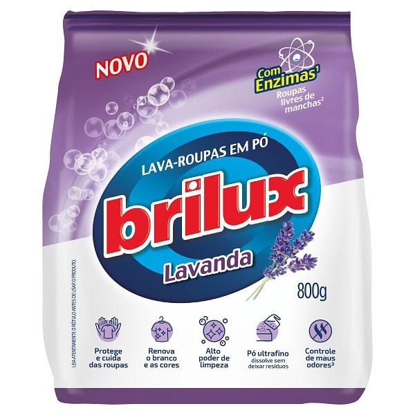 LAVA ROUPAS PÓ LAVANDA BRILUX PACOTE 800G