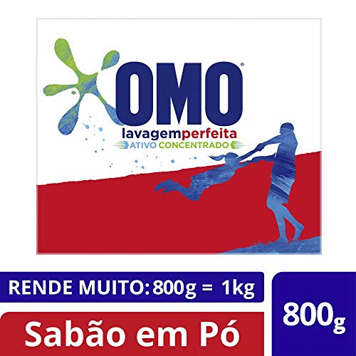 LAVA-ROUPAS PÓ OMO LAVAGEM PERFEITA CAIXA 800G