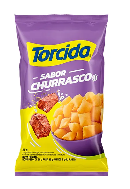 SALGADINHO DE TRIGO CHURRASCO TORCIDA PACOTE 35G 0